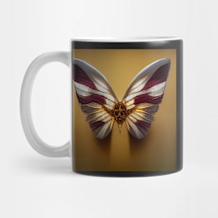 red, gold and diamond butterfly 04 Mug